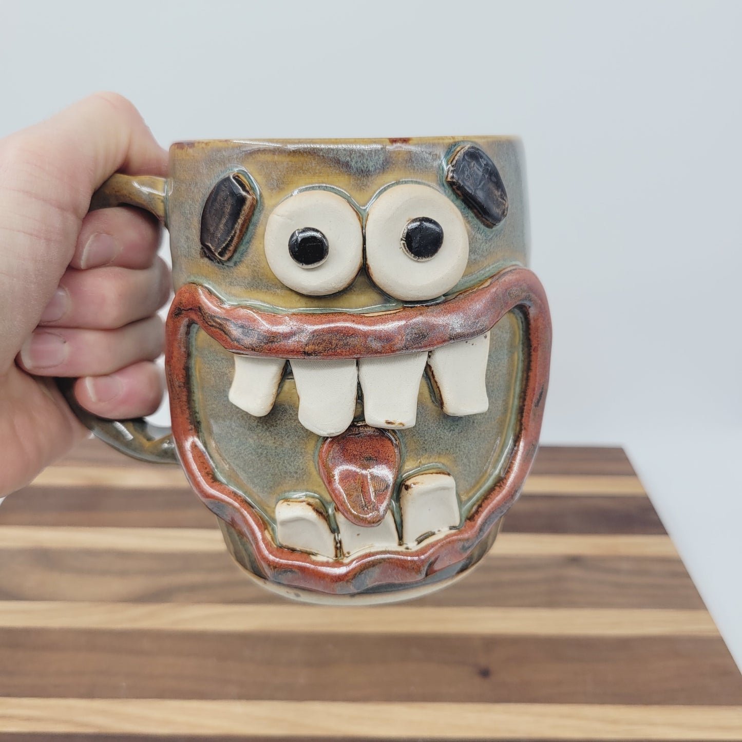 Honey-Do To-Do List Face Mug | His Coffee Cups | Large | Brown Stoneware Pottery