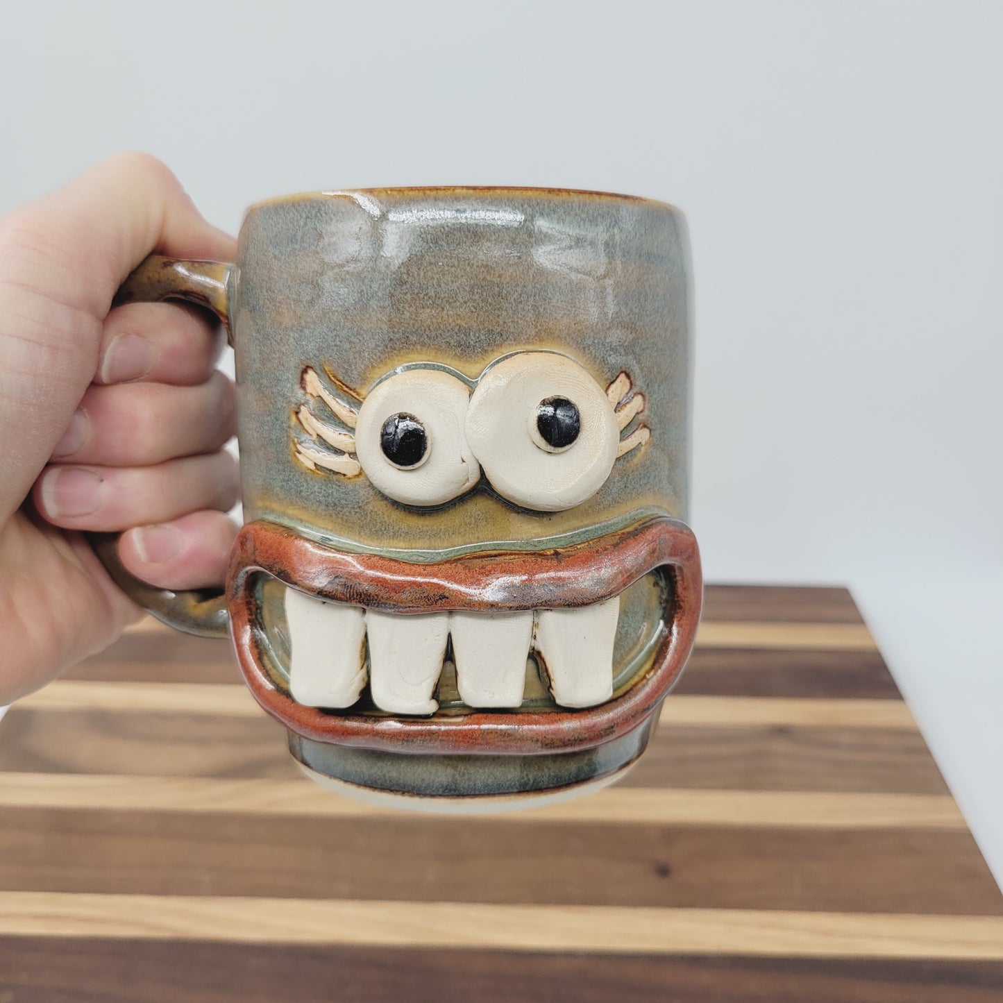 Nurse Coffee Cup | Funny RN Face Mug | Nelson Studio Ug Chug | Rusty Brown