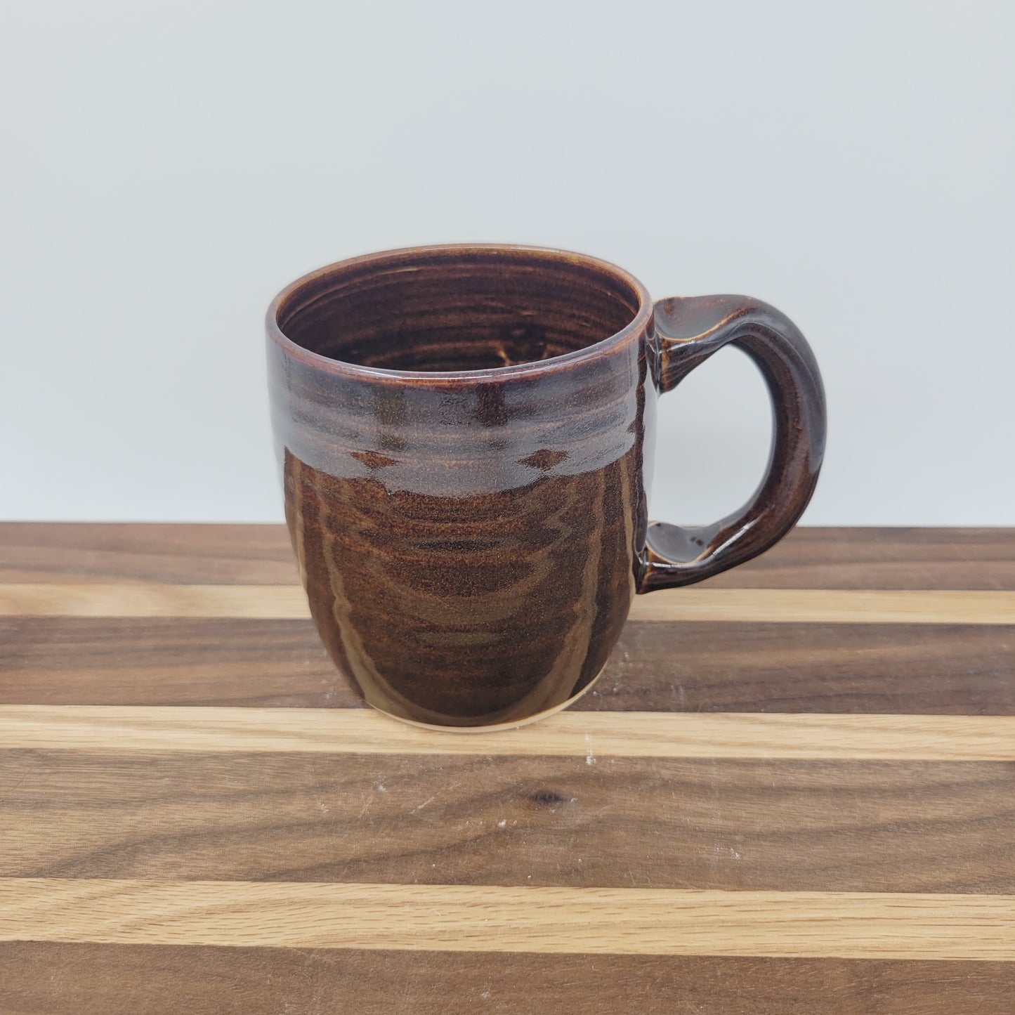 Woman's Fun Face Mug | Cheerful Teacher Coffee Cup | Microwave Dishwasher Safe | Handmade Pottery