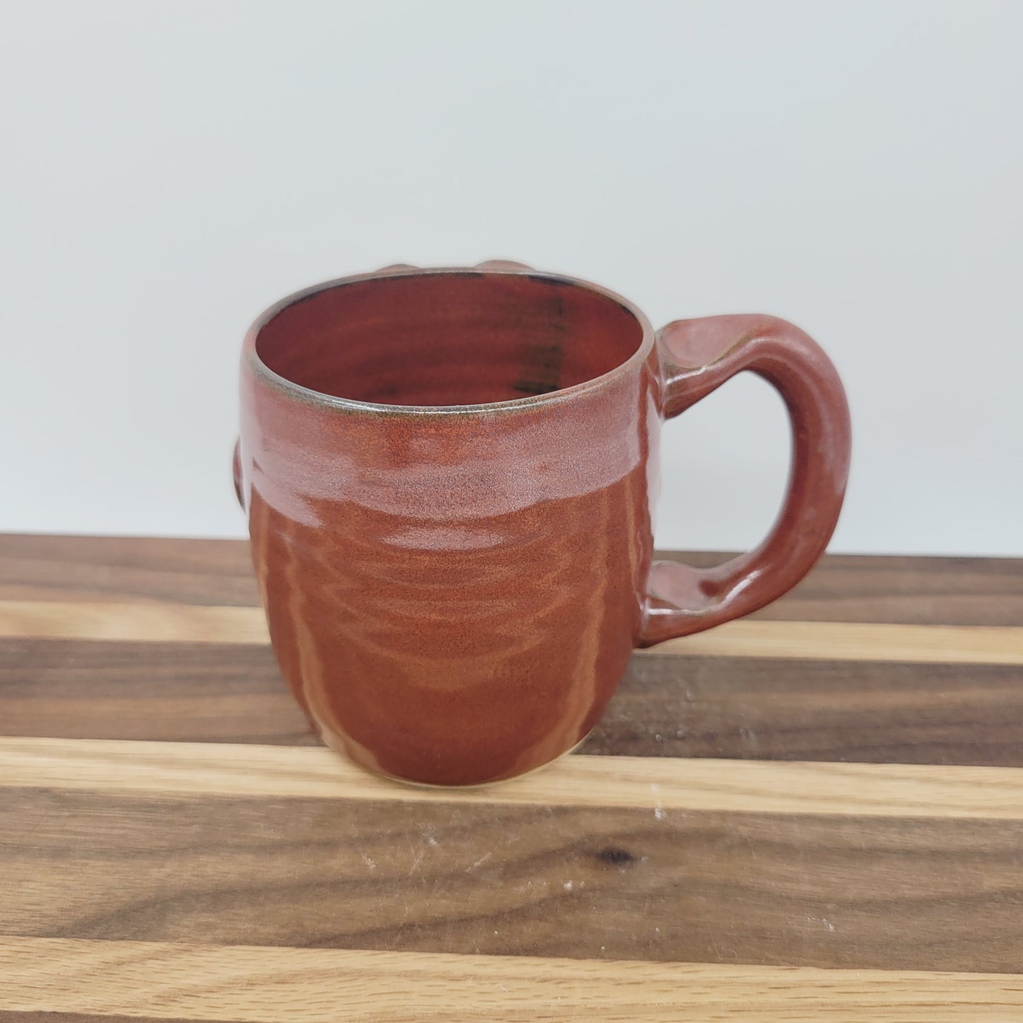 Hippie Mug | Funny Face Coffee Cups | Nelson Studio Ug Chug | Stoneware Pottery | Red