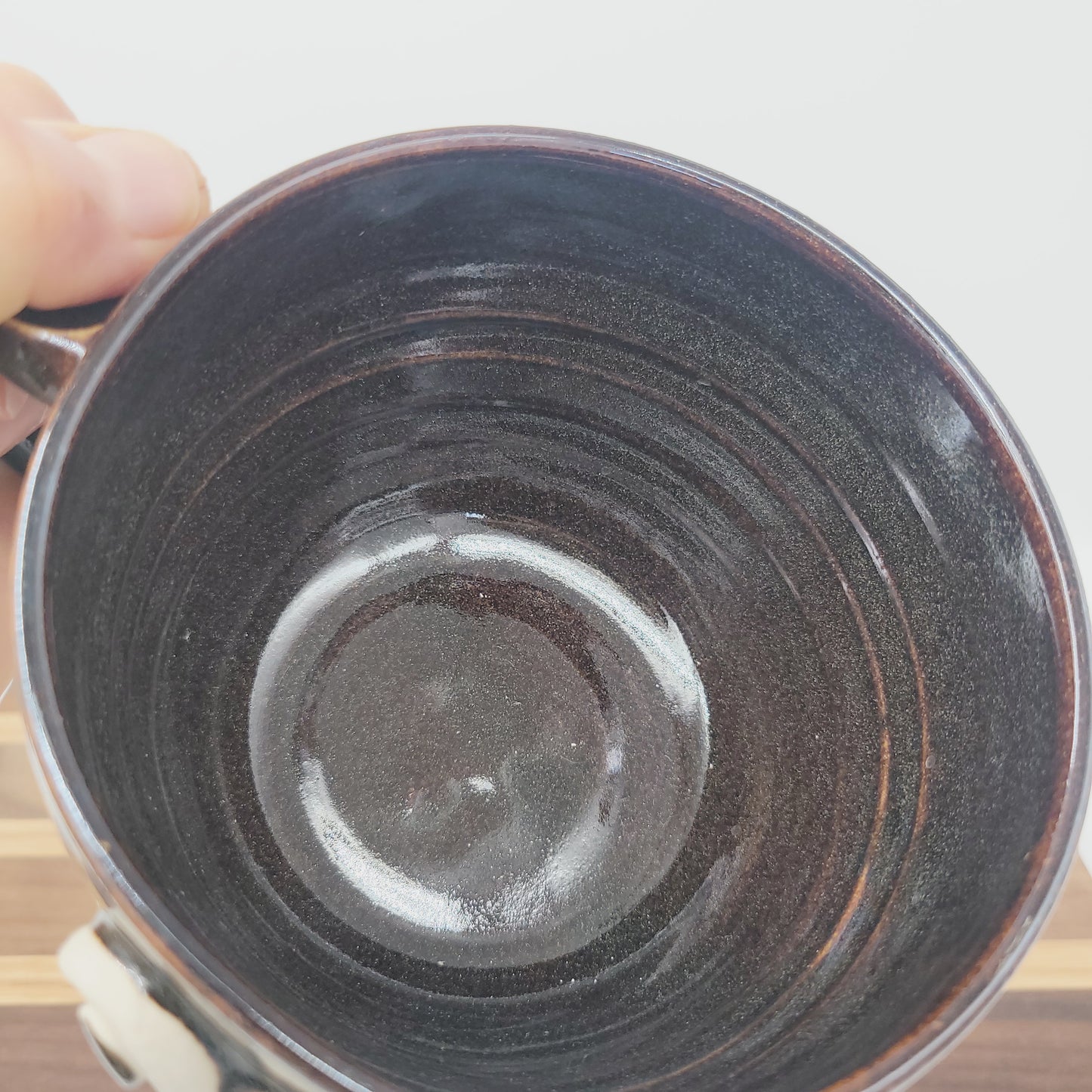 Mustache Bowl with Handle | Black | Handmade Stoneware Pottery Soup Mug | Nelson Studio Ug Chug