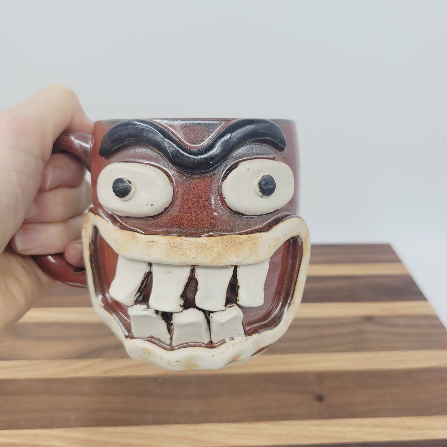 Funny Man Unibrow Coffee Cup | Large 16 Oz Face Mug |
