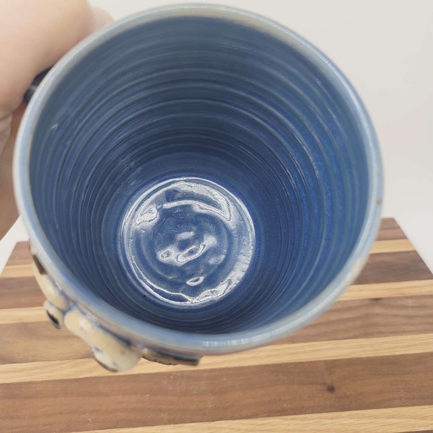 Man's Beard Mug | Blue Mustache Coffee Cup | Hairy Man Gift | Huge 20 Ounces