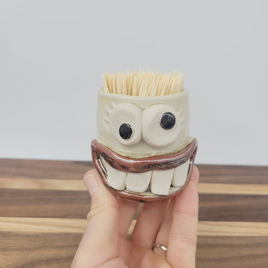 Mom Shot Mini Glass | Funny Toothpick Holder | White