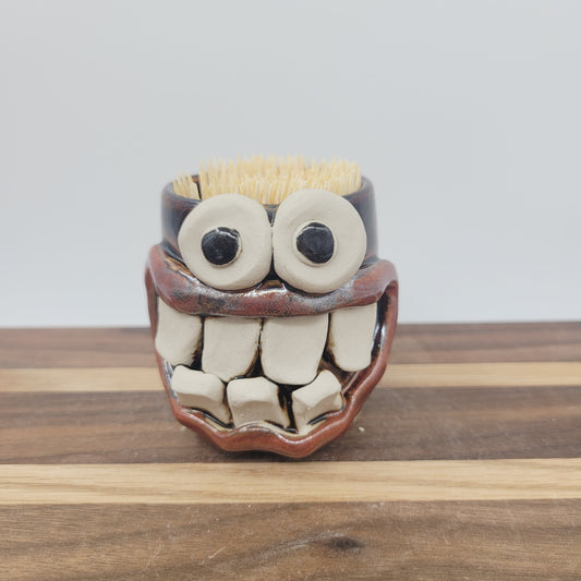 Funny Face Mini Pottery Cup | Nelson Studio Ug Chug Toothpick Holder | Paperclip Cup