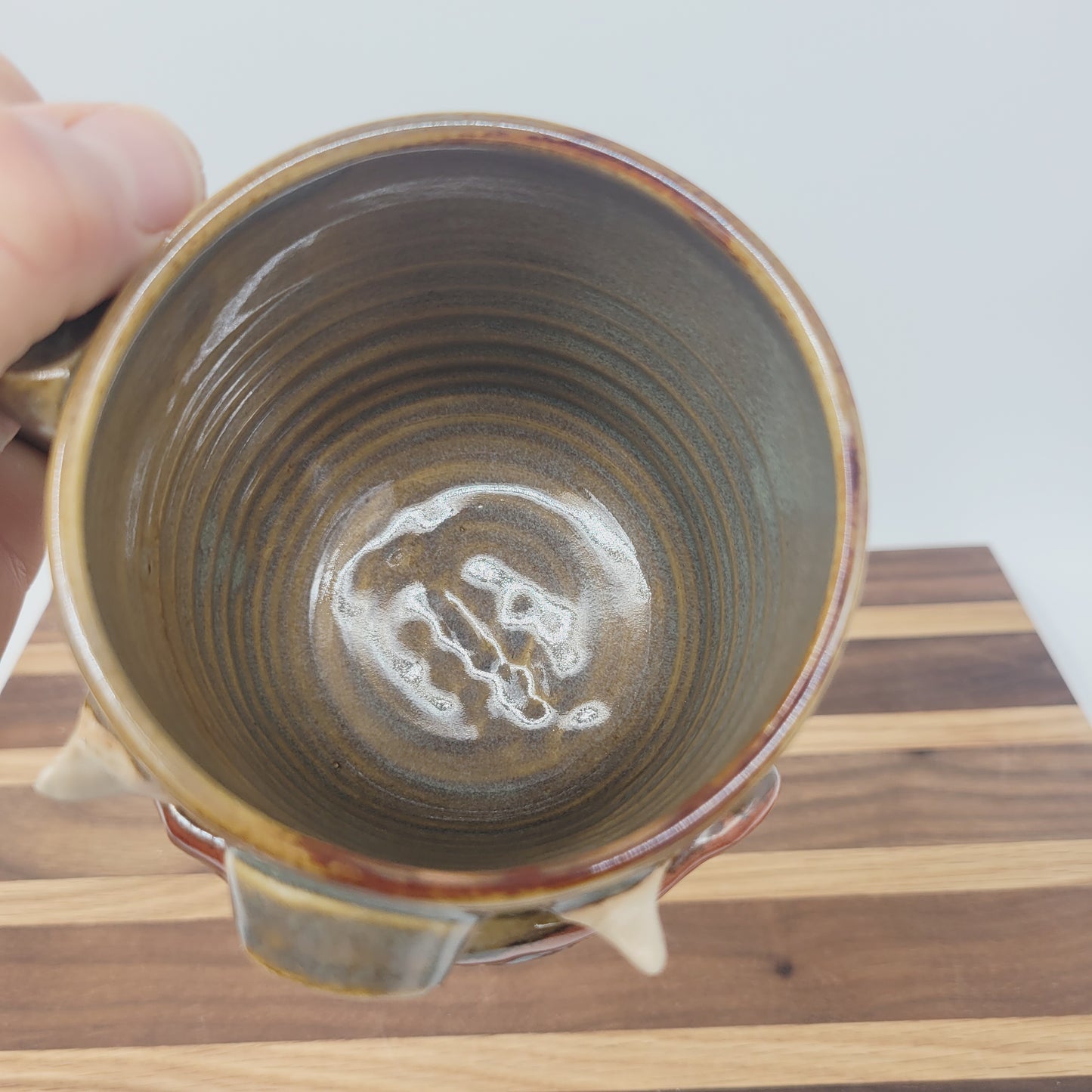 Sleepy Monster Mug | Not a Morning Person Coffee Cup | Funny Creature Face Mug | 12 Oz | Rusty Brown