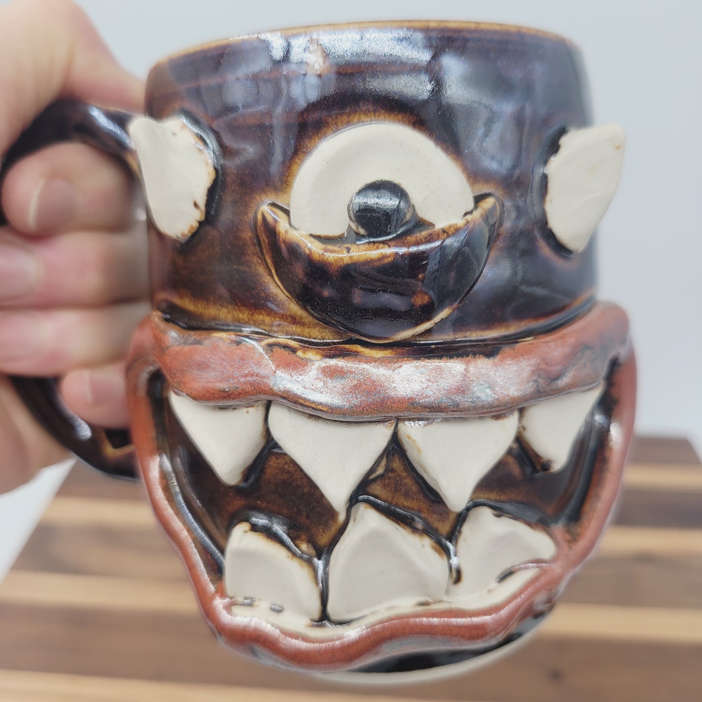 Cute Monster Mug | Handmade Pottery Creature Coffee Cups | Funny Face Mug | Coffee gifts