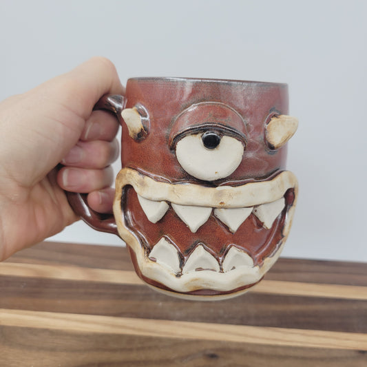 Doughnut Loving Monster Mug | Funny Creature Coffee Cup | 16 Oz | Nelson Studio Ug Chug