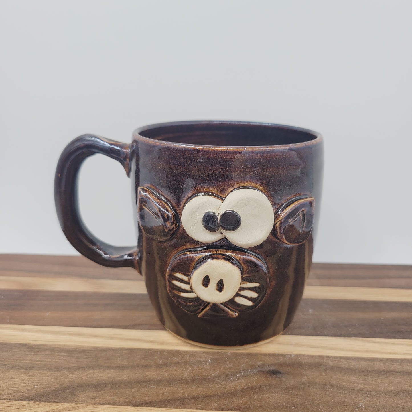 Cat Lover Coffee Cup | Face Mugs for Animal Lovers | NelsonStudio Ug Chug | Black | 16 Oz Large