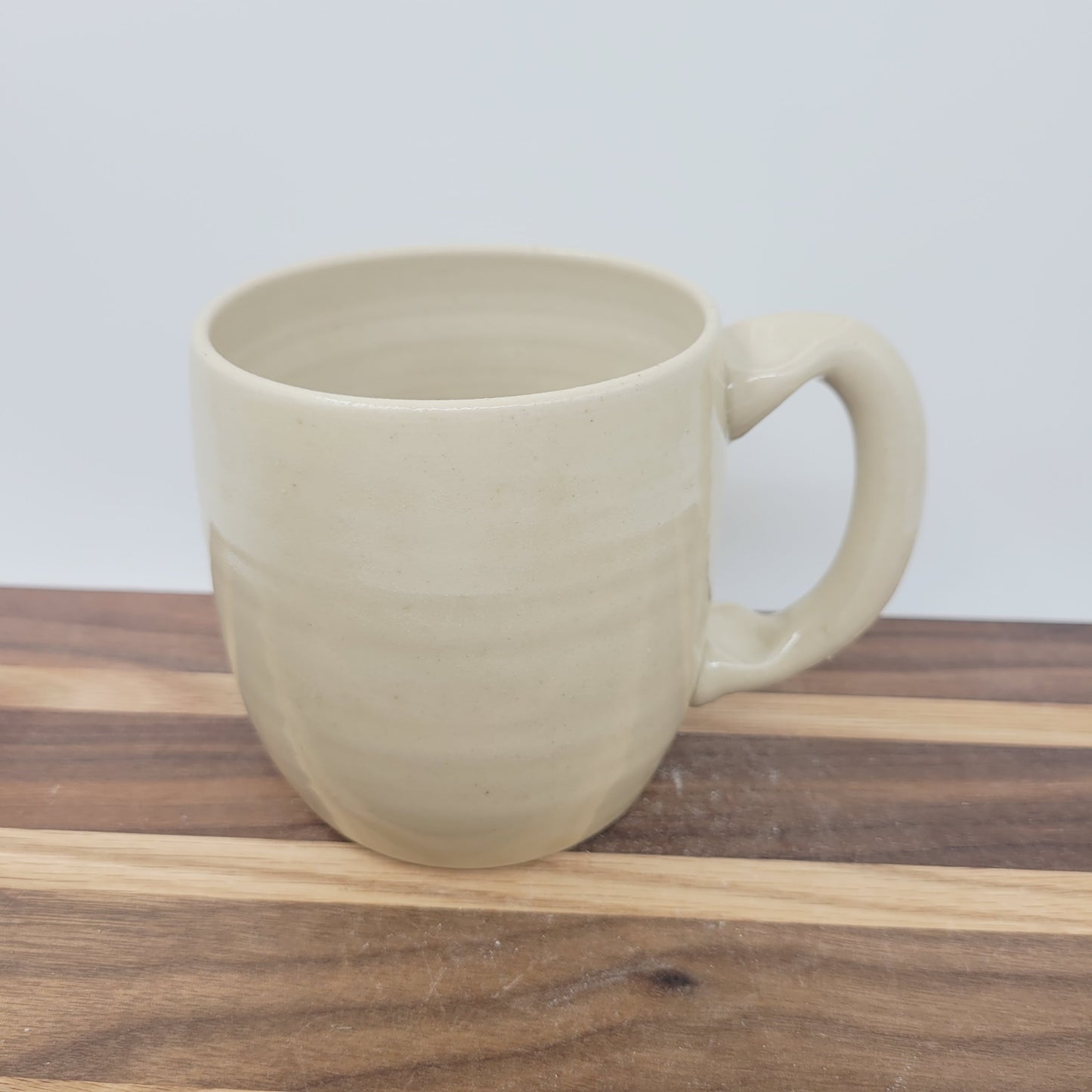Coffee Cup | Creamy Stone | Handlebar Mustache Mug Stoneware Clay Pottery | Nelson Studio UgChug