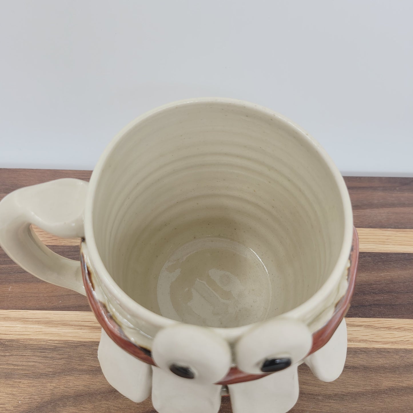 Coffee Cups. Funny Confused Face Mug. Nelson Studio UgChug. Creamy Stone White. Extra Large Big 16 Ounces