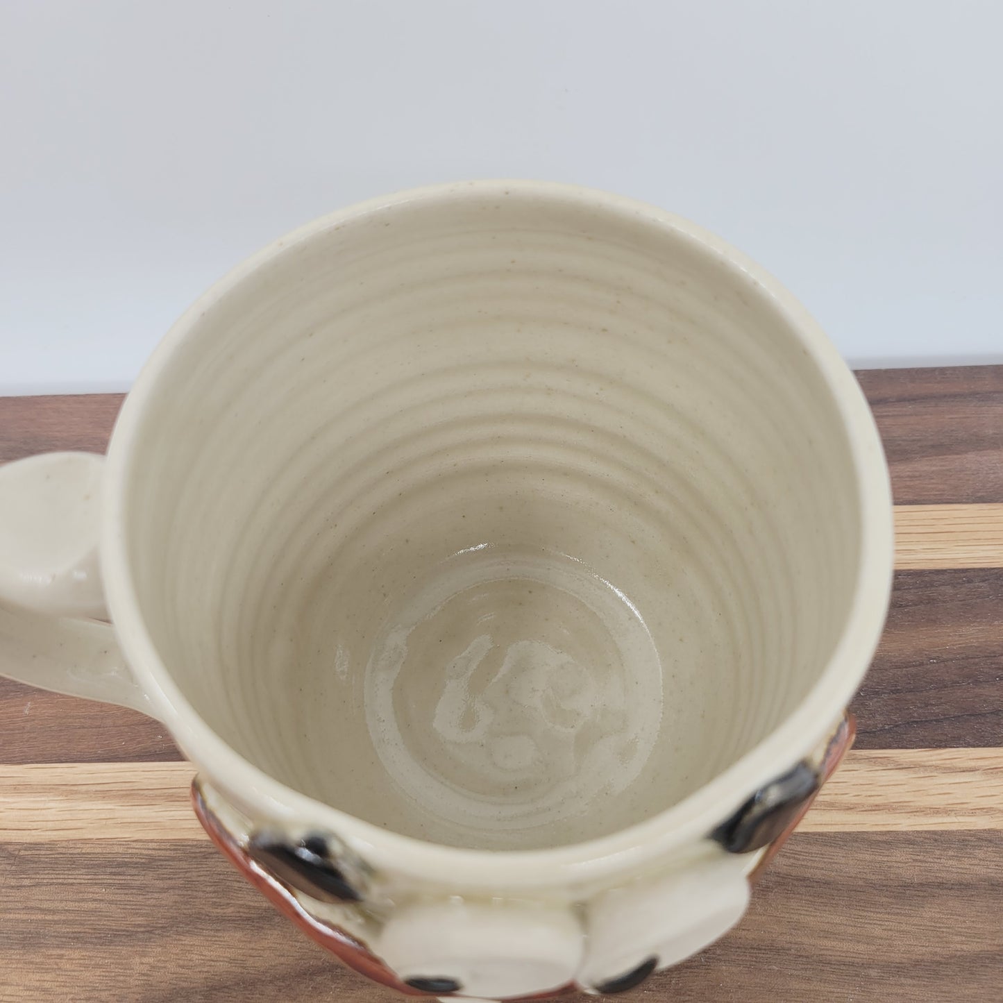 Funny Face Mug | 16 Ounces | Cream | Handmade Stoneware Pottery