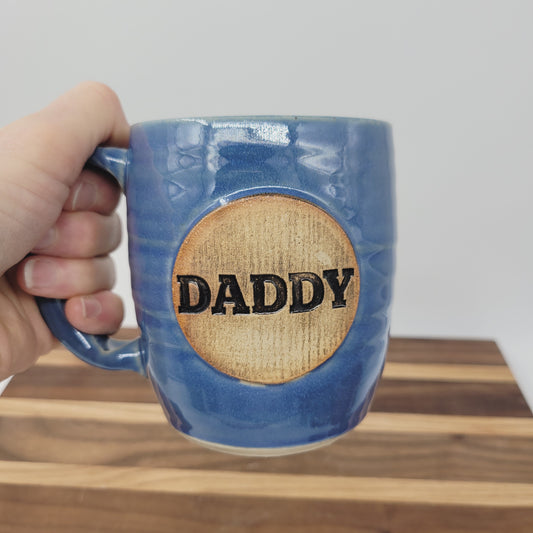 Daddy Mug | Handmade Stoneware Pottery | Blue | Gifts for Him