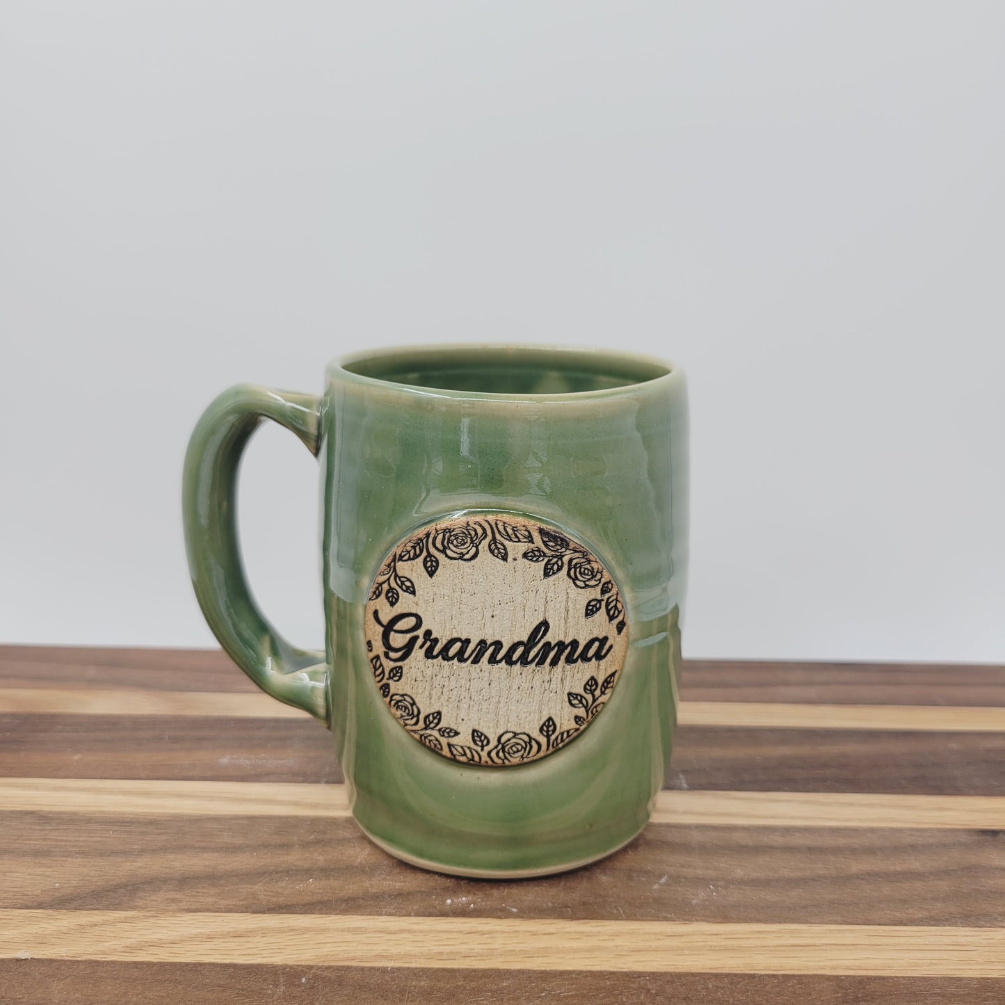 Grandma Mug | Handmade Stoneware Pottery | Green
