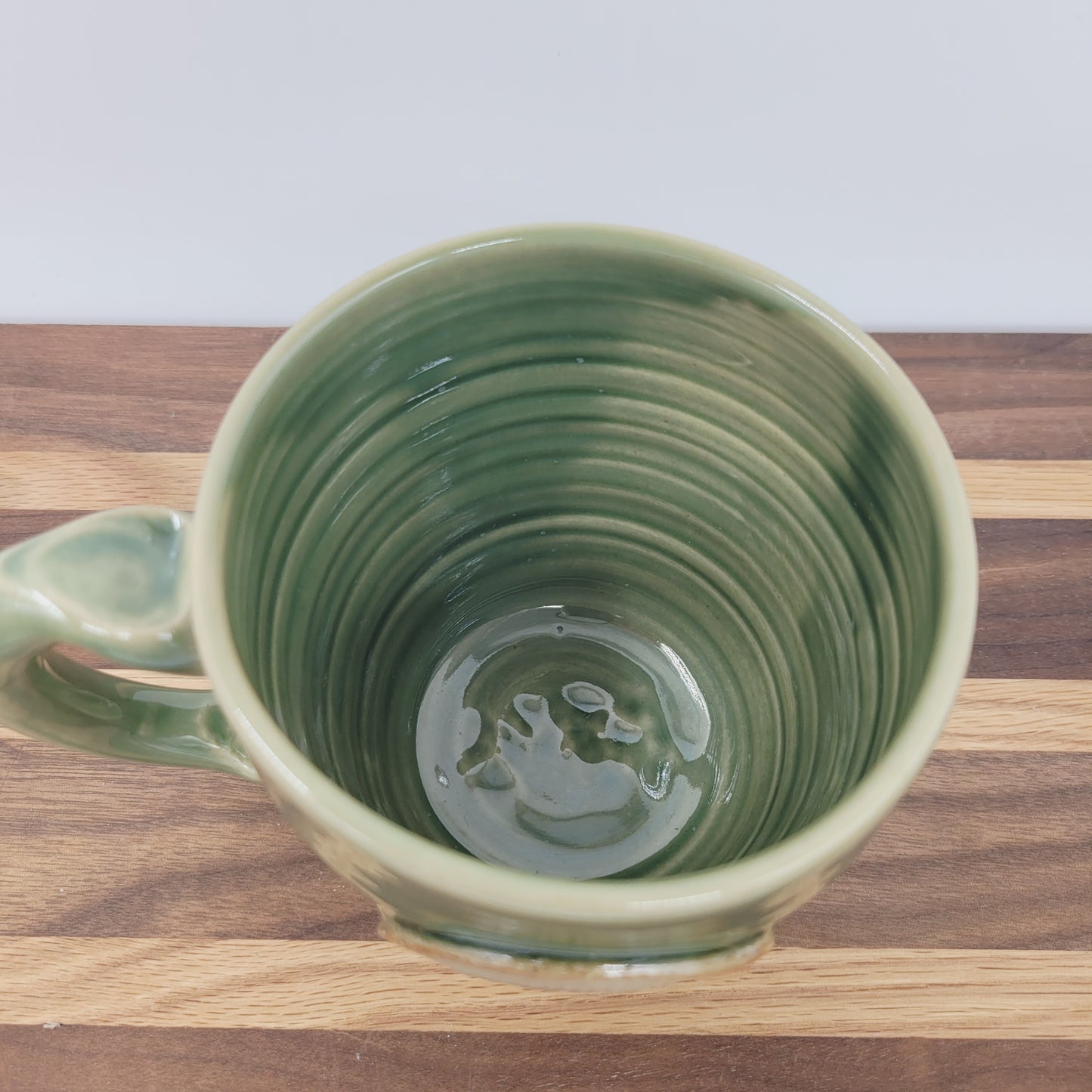 Pops Mug | Handmade Stoneware Pottery | Green | Gifts for Grandparent