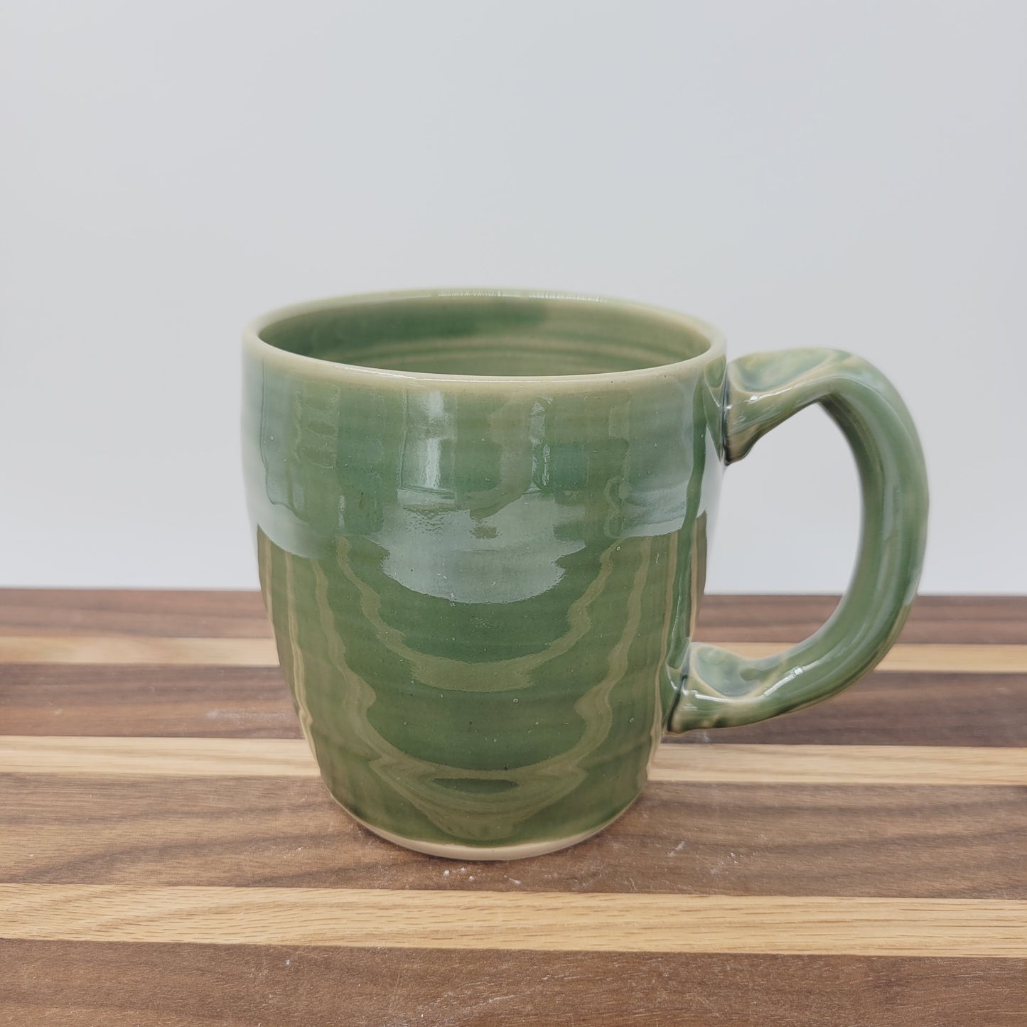 Pops Mug | Handmade Stoneware Pottery | Green | Gifts for Grandparent