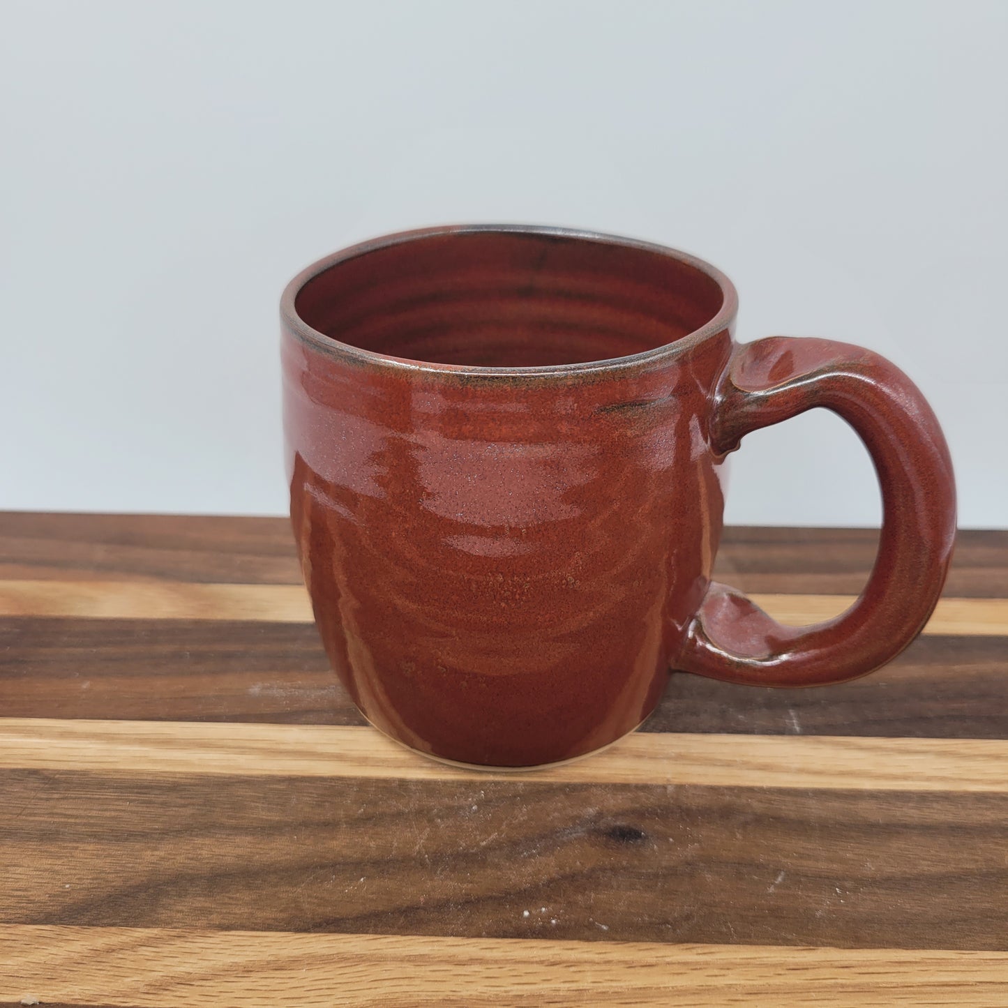 Papaw Mug | Handmade Stoneware Pottery | Red | Gifts for Grandparent | Mountain Theme
