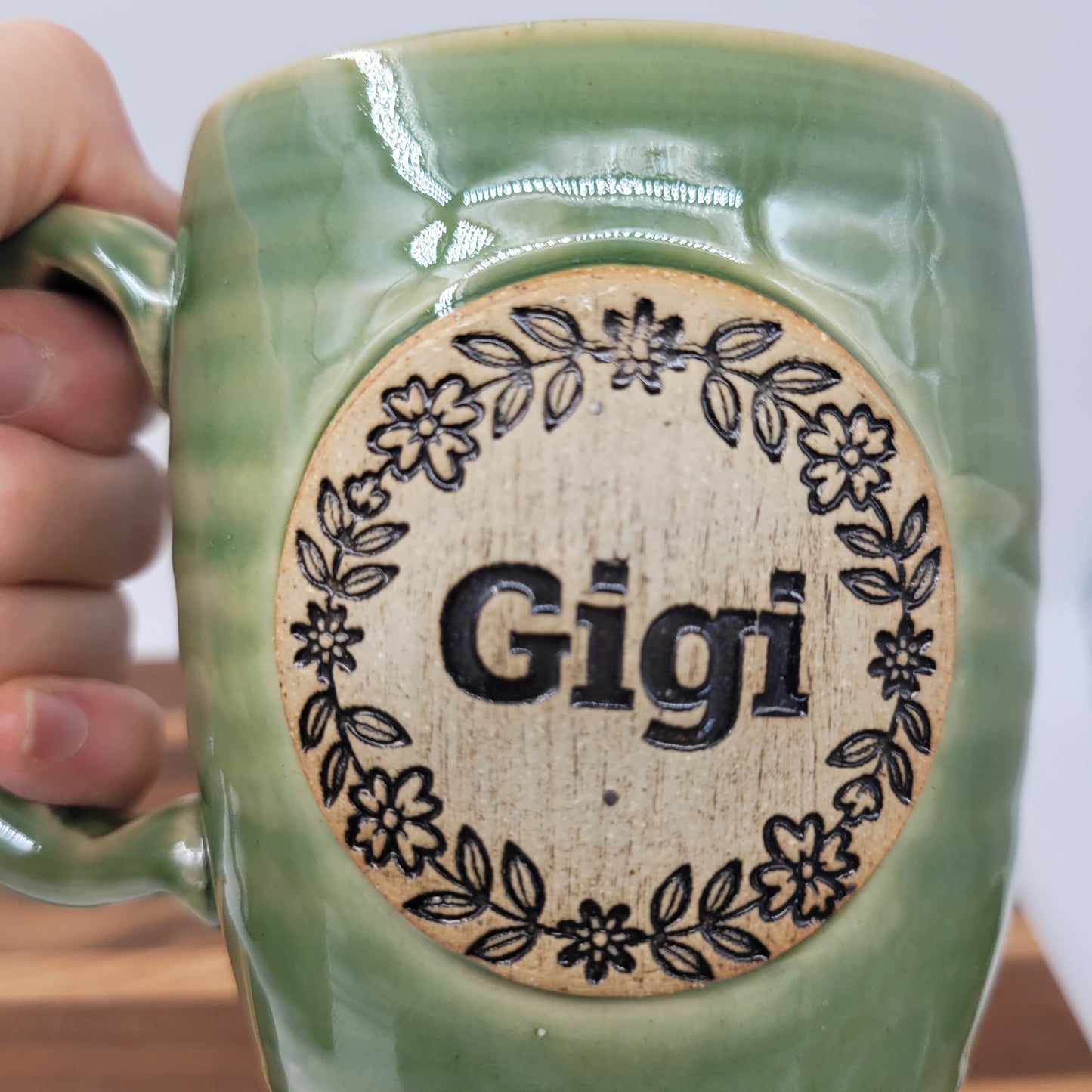 Gigi Mug | Handmade Stoneware Pottery | Green