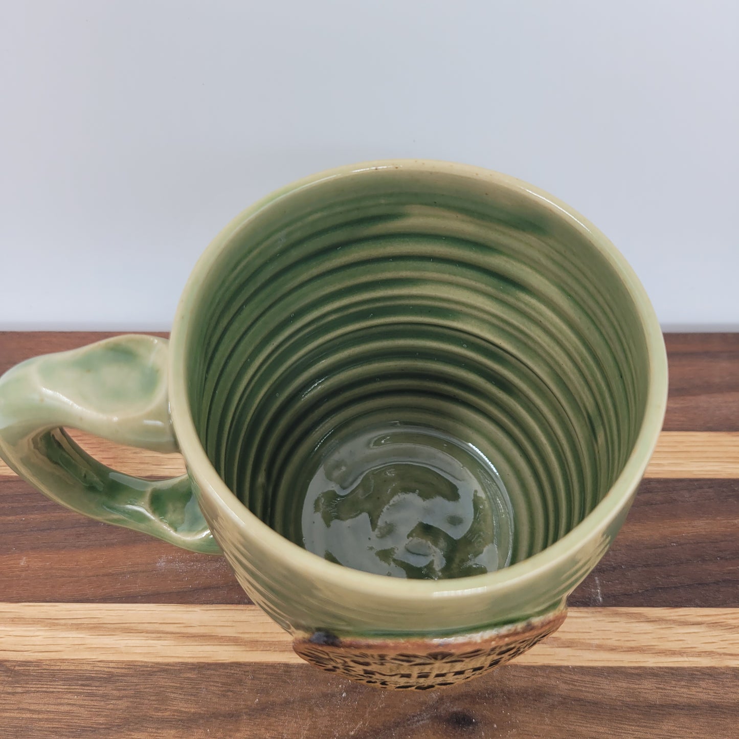 Mimi Mug | Handmade Stoneware Pottery | Green | Grandmother Mother's Day Gift