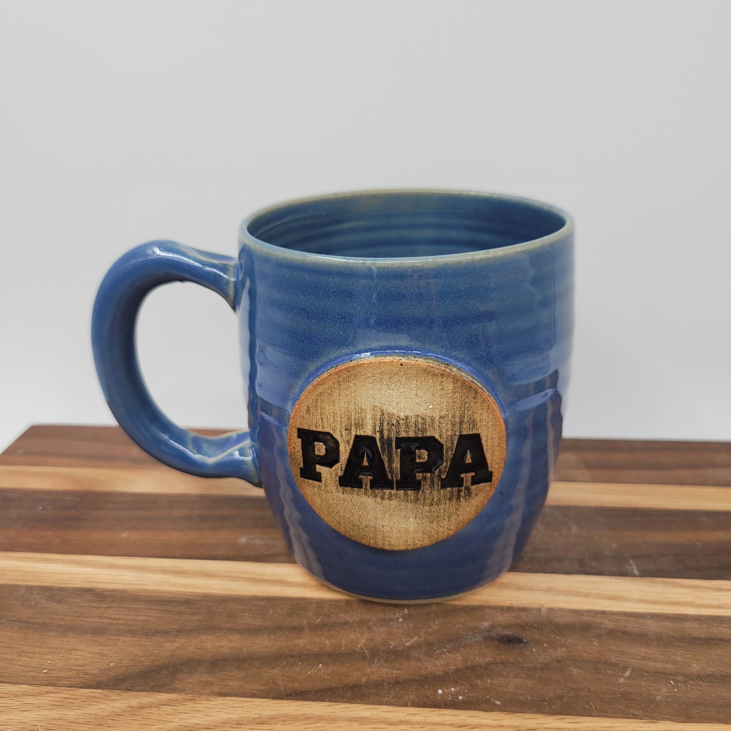 Papa Mug | Handmade Stoneware Pottery | Blue | Gifts for Grandfather of Dad