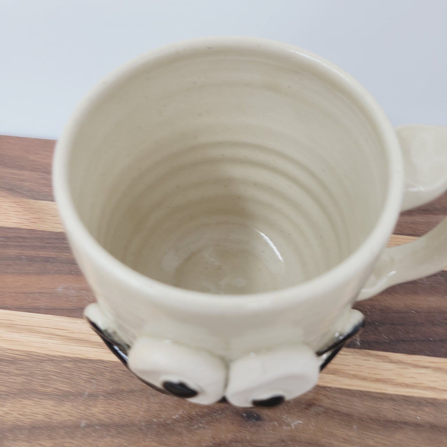 Coffee Cup | LEFTY | Handlebar Mustache Mug Stoneware Clay Pottery | Funny Father's Day Gift