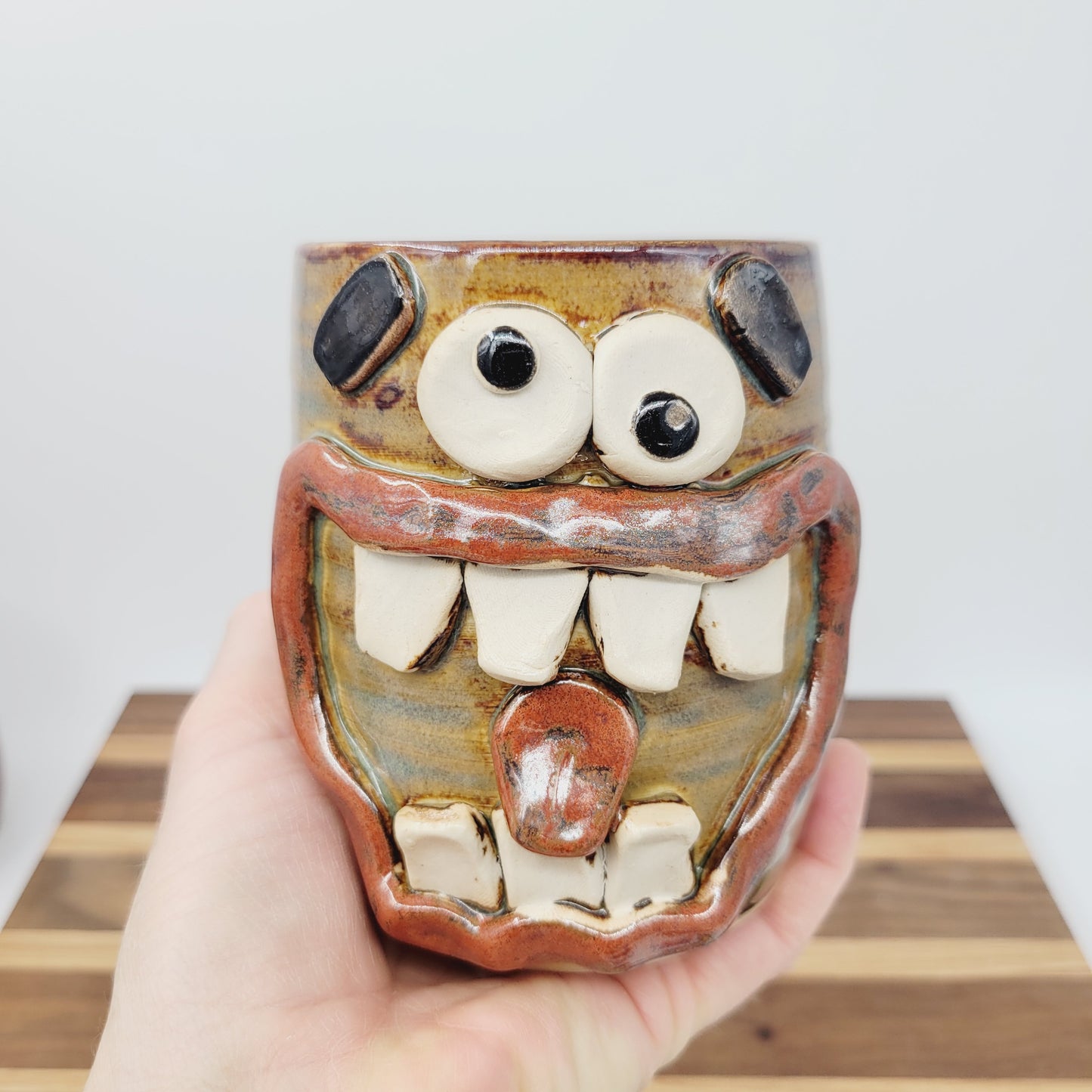 Toothbrush Holder | Pencil or Pen Cup | Desktop Organizer | Handmade Smiley Face Tumbler