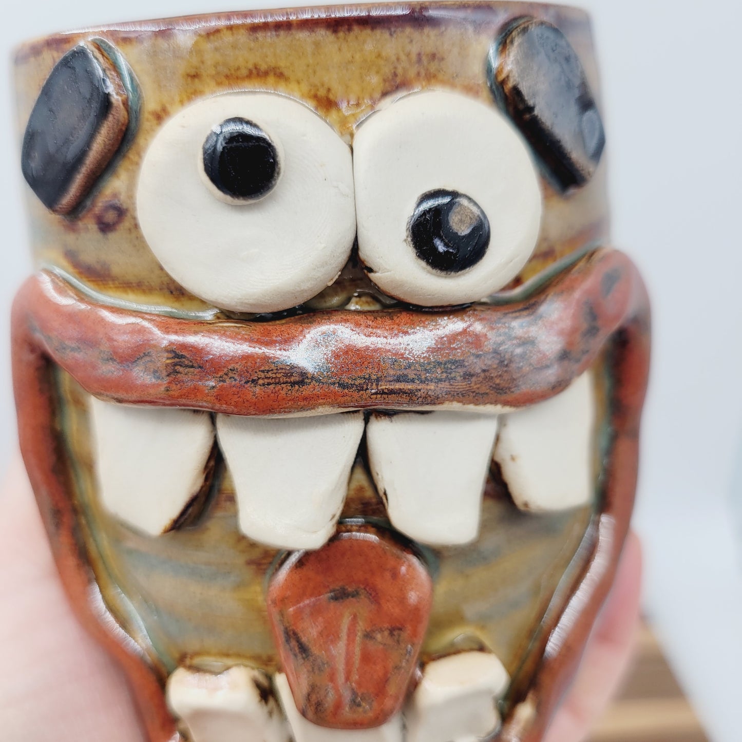Toothbrush Holder | Pencil or Pen Cup | Desktop Organizer | Handmade Smiley Face Tumbler