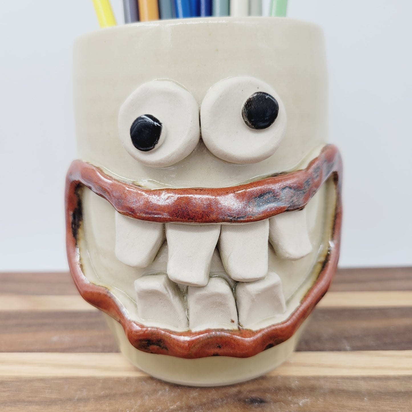 Toothbrush Holder | Pencil or Pen Cup | Desktop Organizer | Smiley Face Tumbler | Unique Gifts for the Home