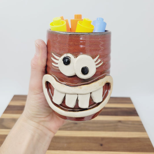 Toothbrush Cup | Pencil or Pen Holder | Counter Organizer | Funny Face