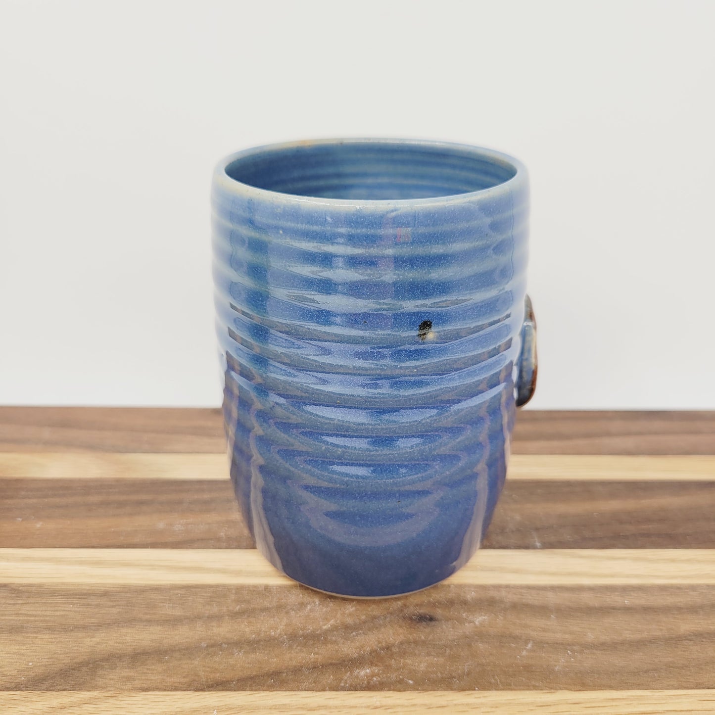 Toothbrush Holder | Pencil or Pen Cup | Desktop Organizer | Smiley Face | Blue | Gift for Dad