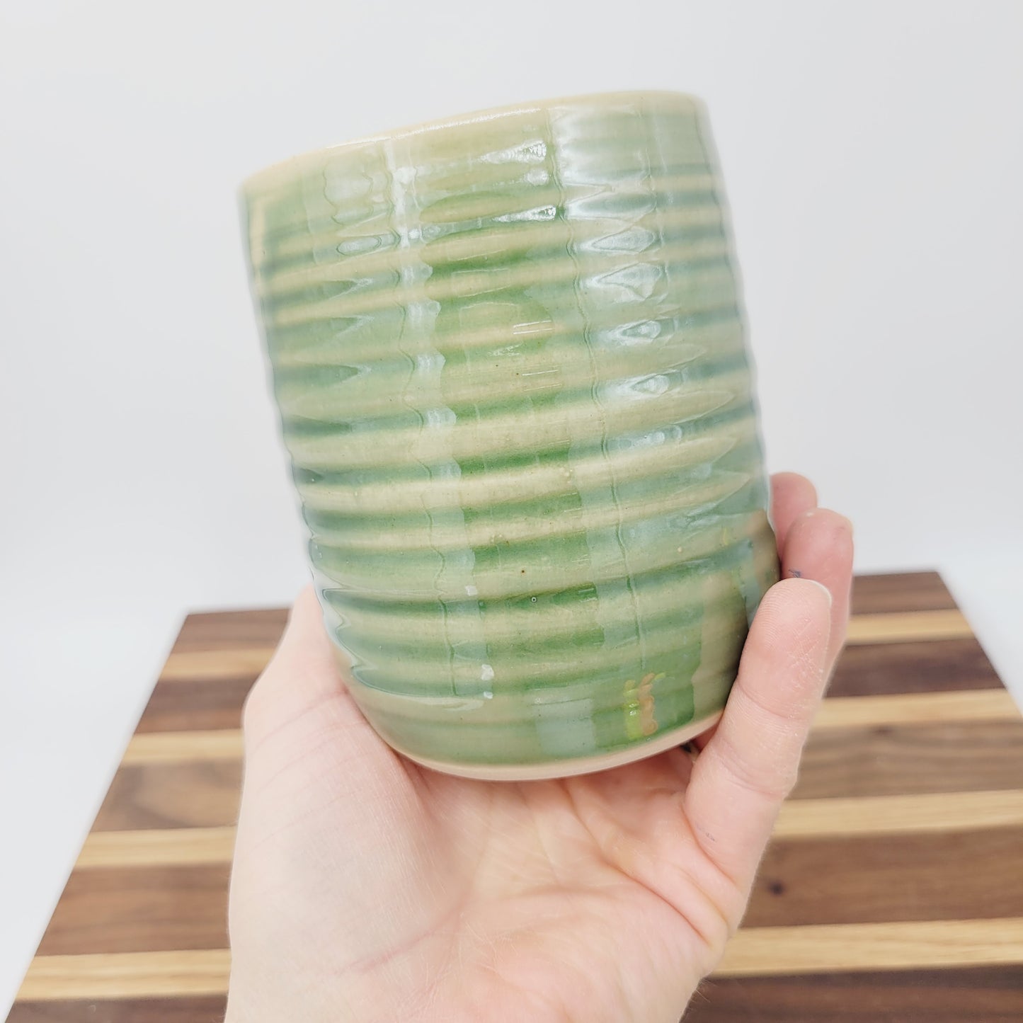 Toothbrush Holder | Pencil or Pen Cup | Desktop Organizer | Handmade Stoneware Pottery Smiley Face