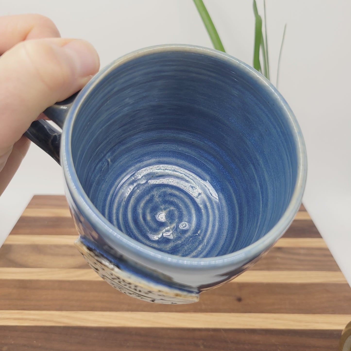 Do Not Let Your Hearts Be Troubled | Comforting Christian Coffee Cup | Bible Verse Mugs | Stoneware Pottery | Blue