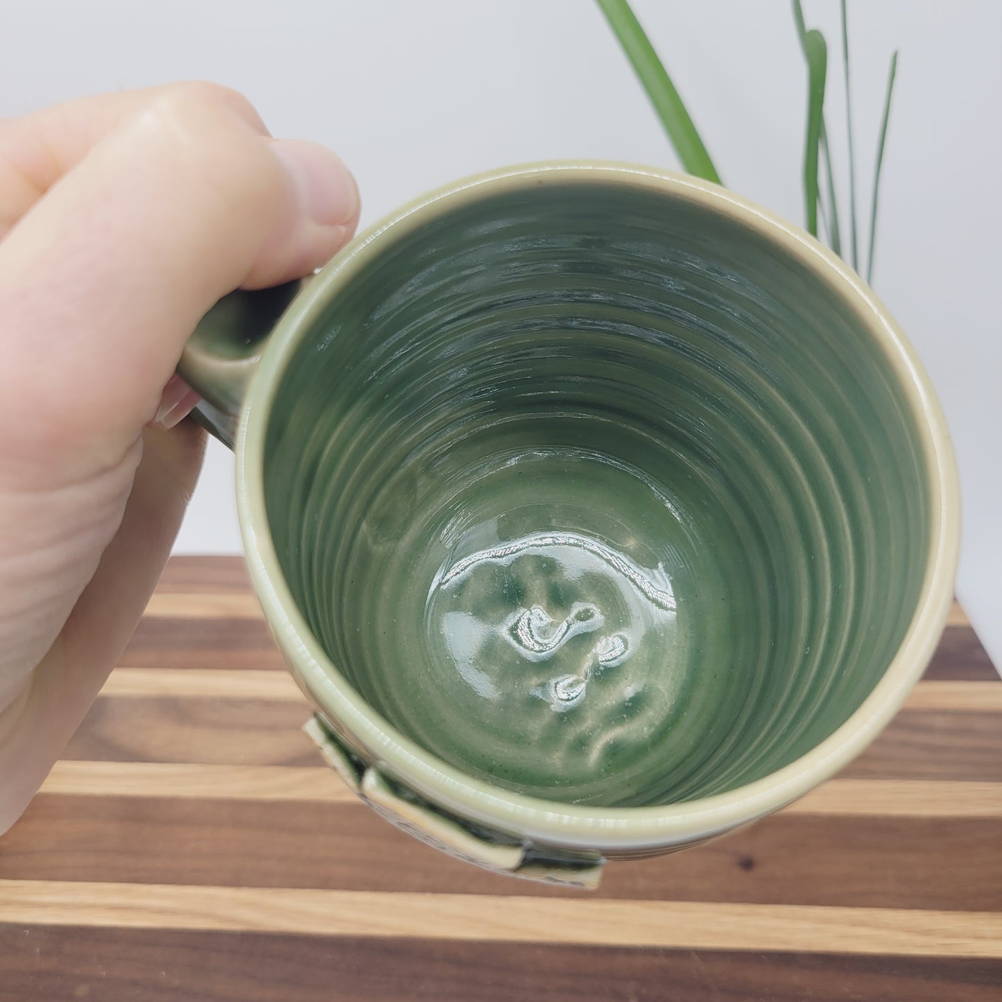 Rustic Floral Cross Coffee Cup | Christian Mug | Easter Morning | Green | 10 Ounces