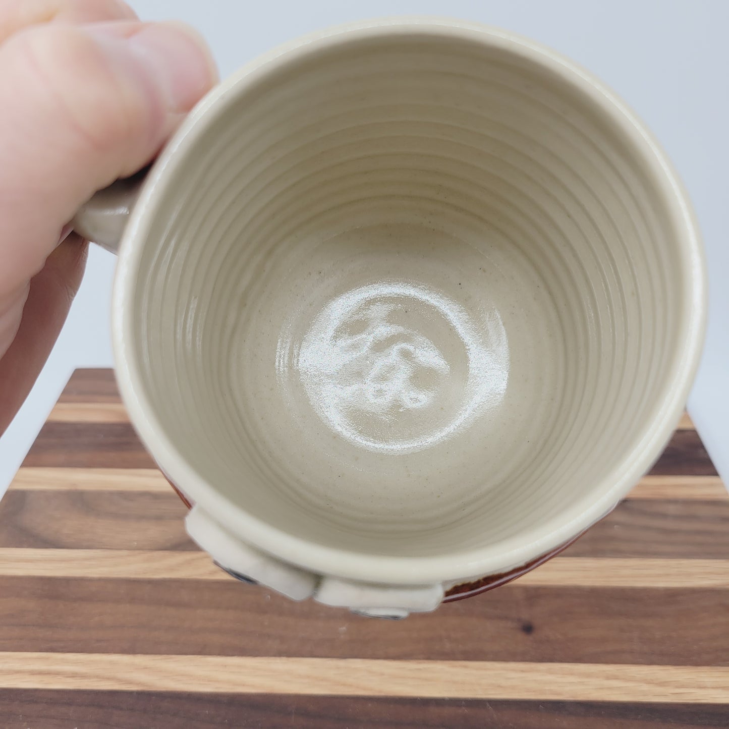 Super Happy Ug Chug Smiley Face Mug | Funny Coffee Cup | Handmade Stoneware Pottery