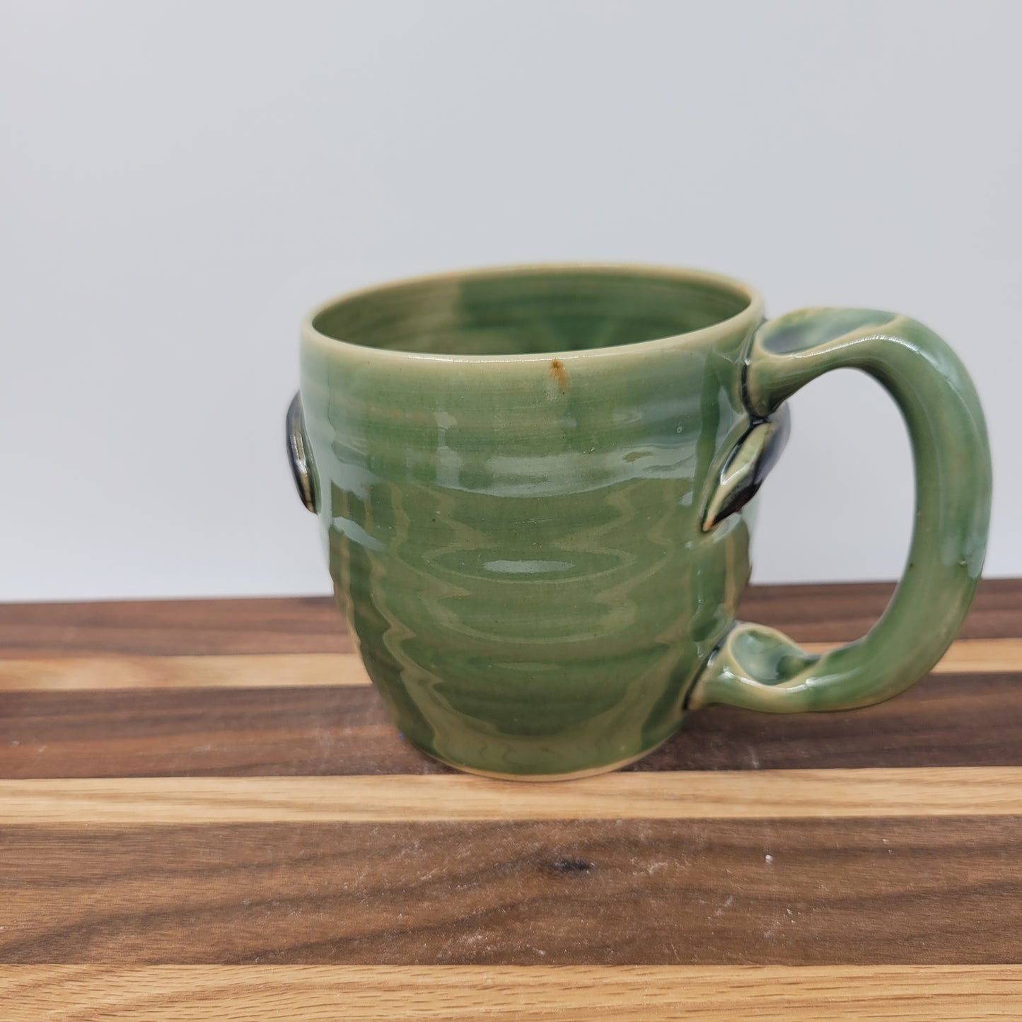 Glasses Wearer Smiley Face Coffee Cup | Handmade Stoneware Pottery | Gifts for Dad