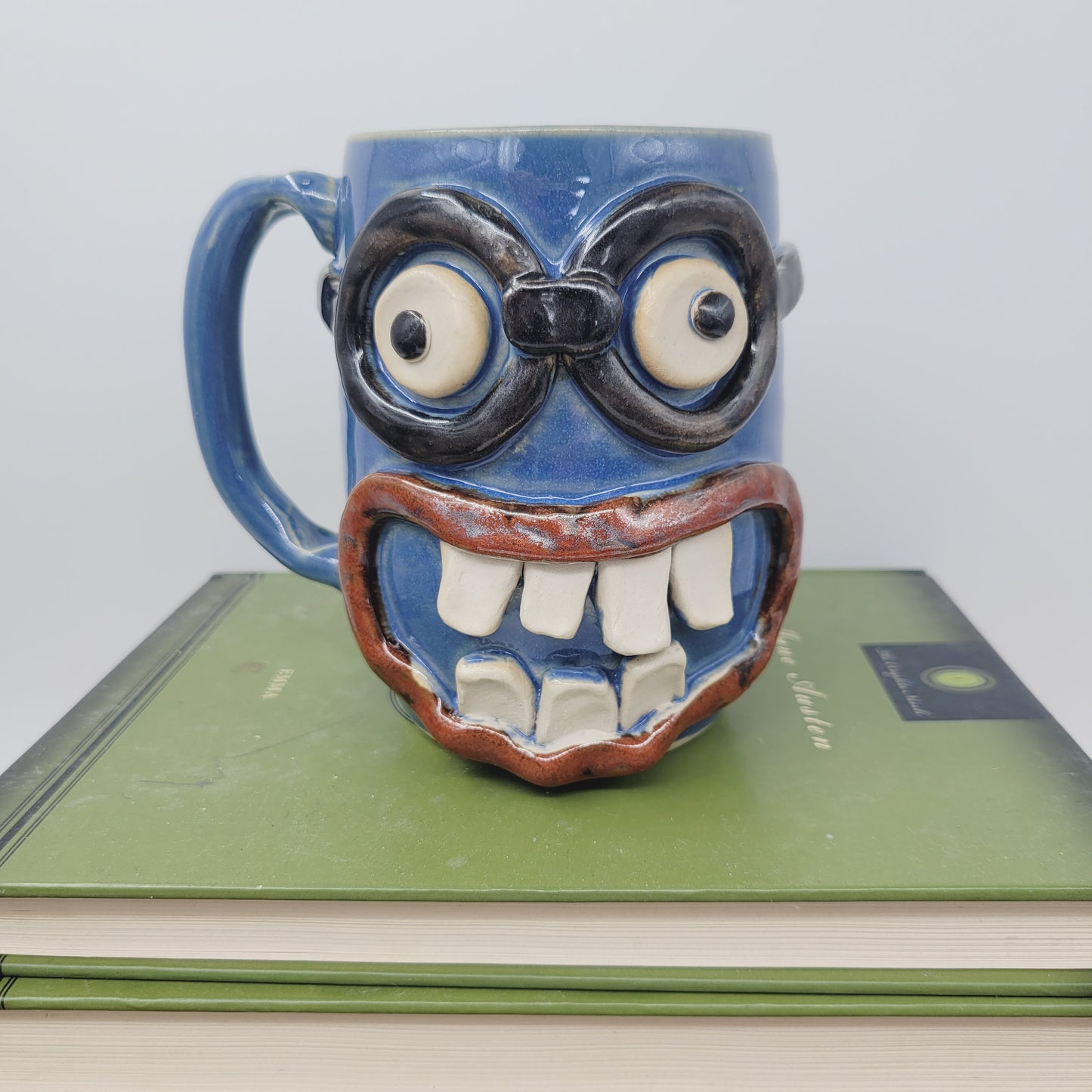 Book Lover Coffee Cups | Handmade Glasses Face Mug | Rather Be Reading | Gag Gifts