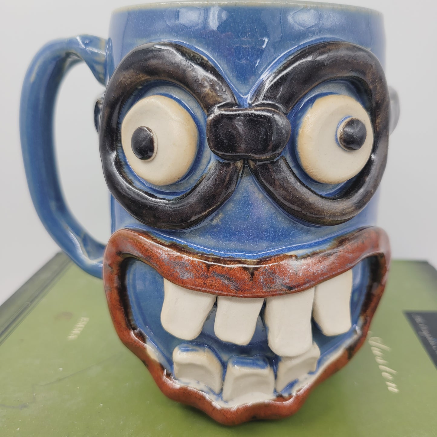 Book Lover Coffee Cups | Handmade Glasses Face Mug | Rather Be Reading | Gag Gifts