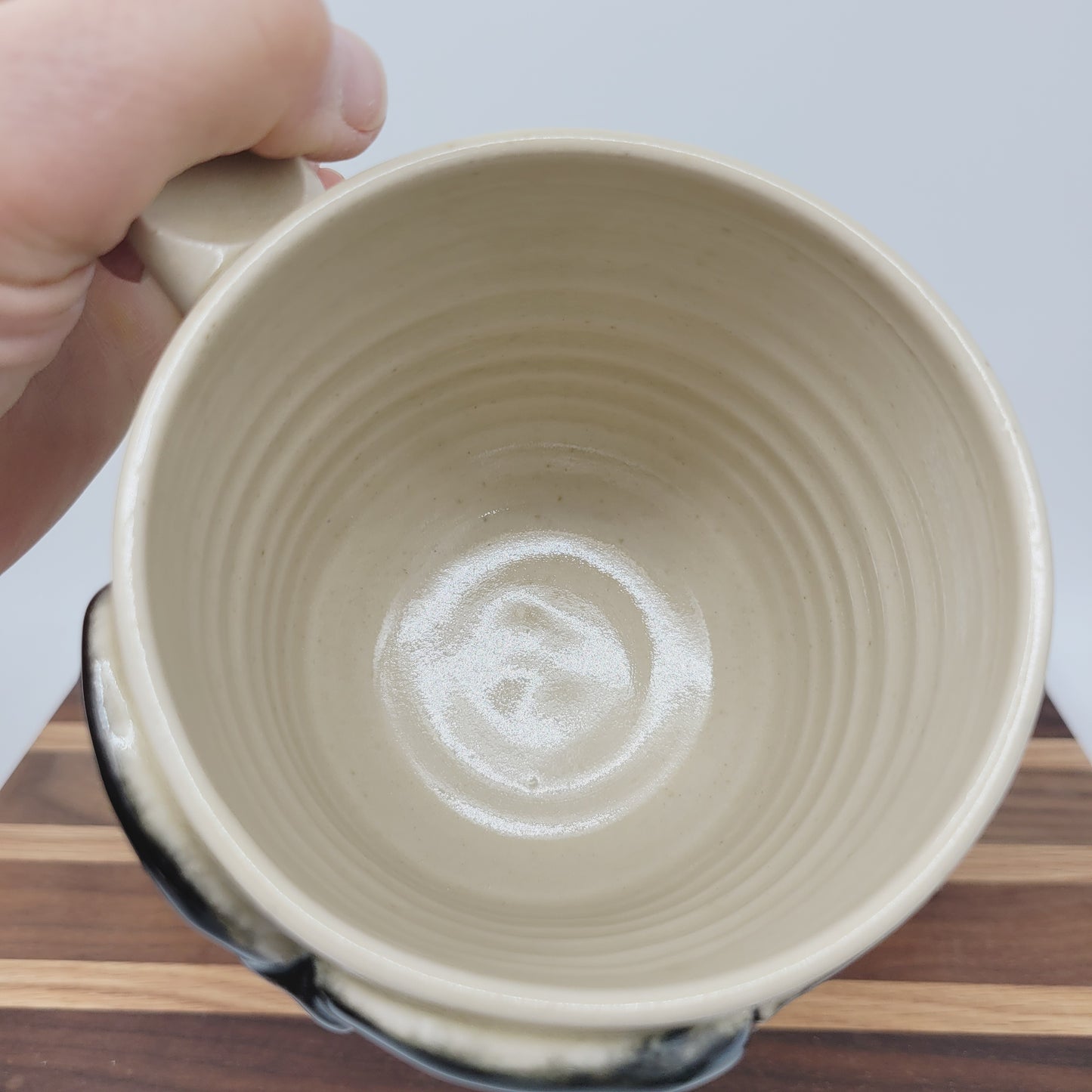 Funny Coffee Cup | Glasses Wearer Smiley Face Mug | Handmade Stoneware Pottery | Fun Gift Idea