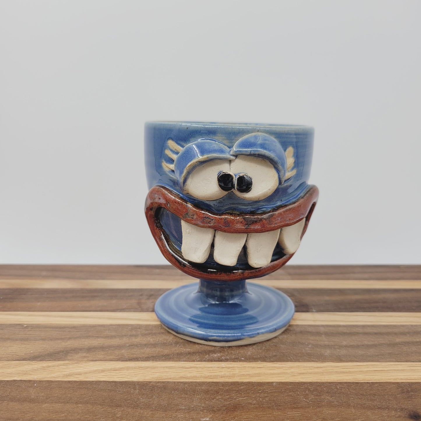 Woman's Wine Glass | Handmade Ceramic Short-stemmed Face Goblet | Weekend Relaxing Gift