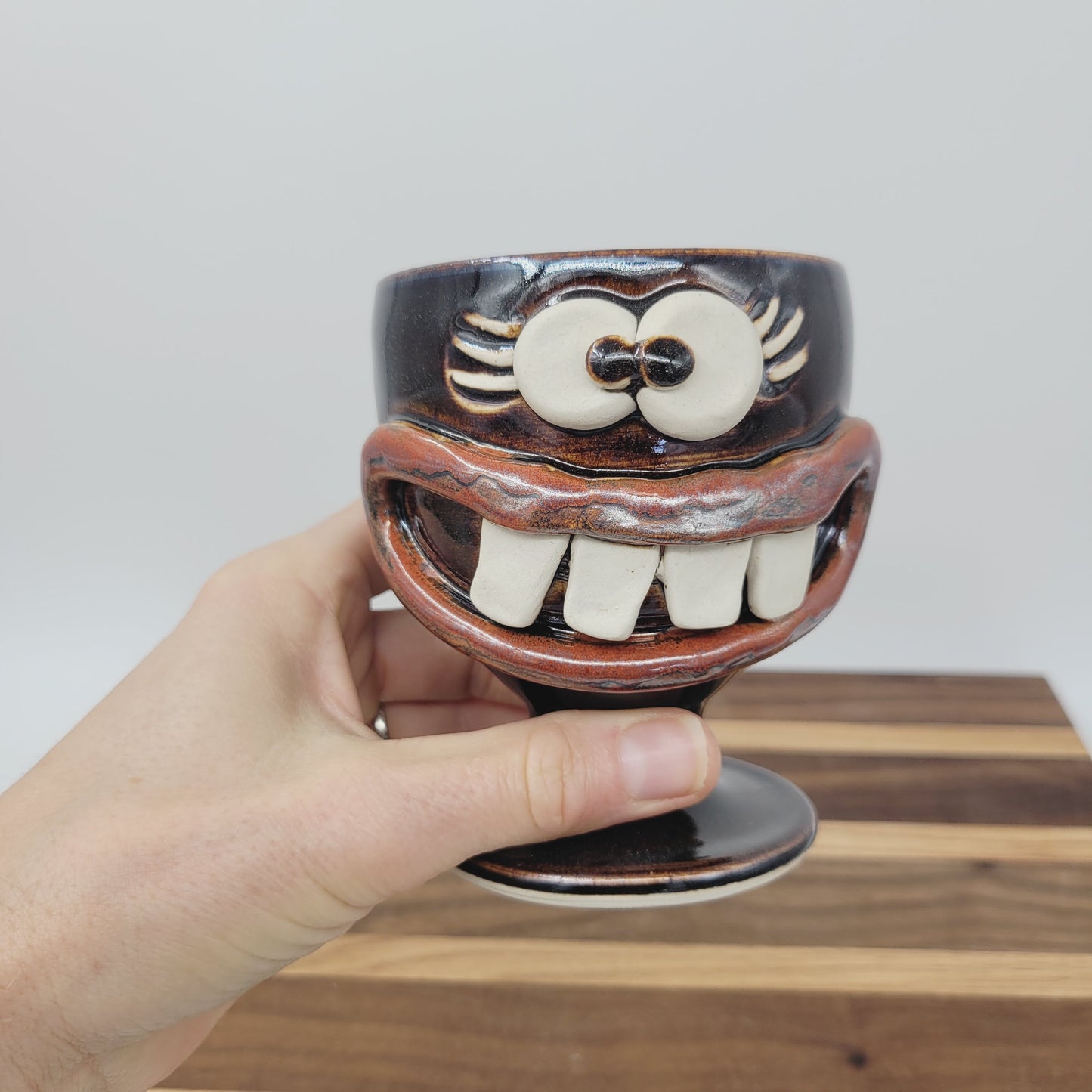 Woman's Wine Glass | Short-stemmed Goblet | Funny Busy Mom Gift