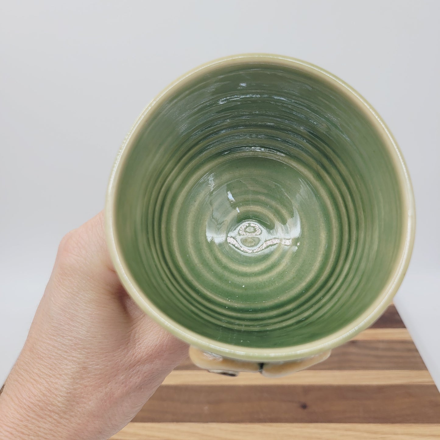 Man's Wine or Whiskey Glass | Funny Face Pottery Short-stemmed Goblet | Gifts for Him