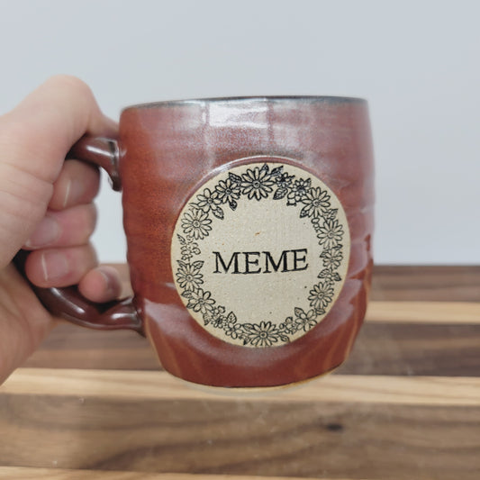 Meme Mug | Handmade Stoneware Pottery | Grandma Coffee Cup | Grandmother Mother's Day Gift