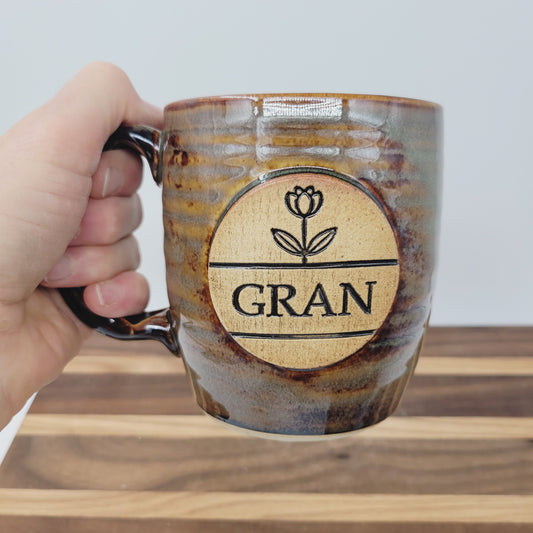 Gran Mug | Coffee Cups for Grandma | Handmade Stoneware Pottery | Mother's Day Gift