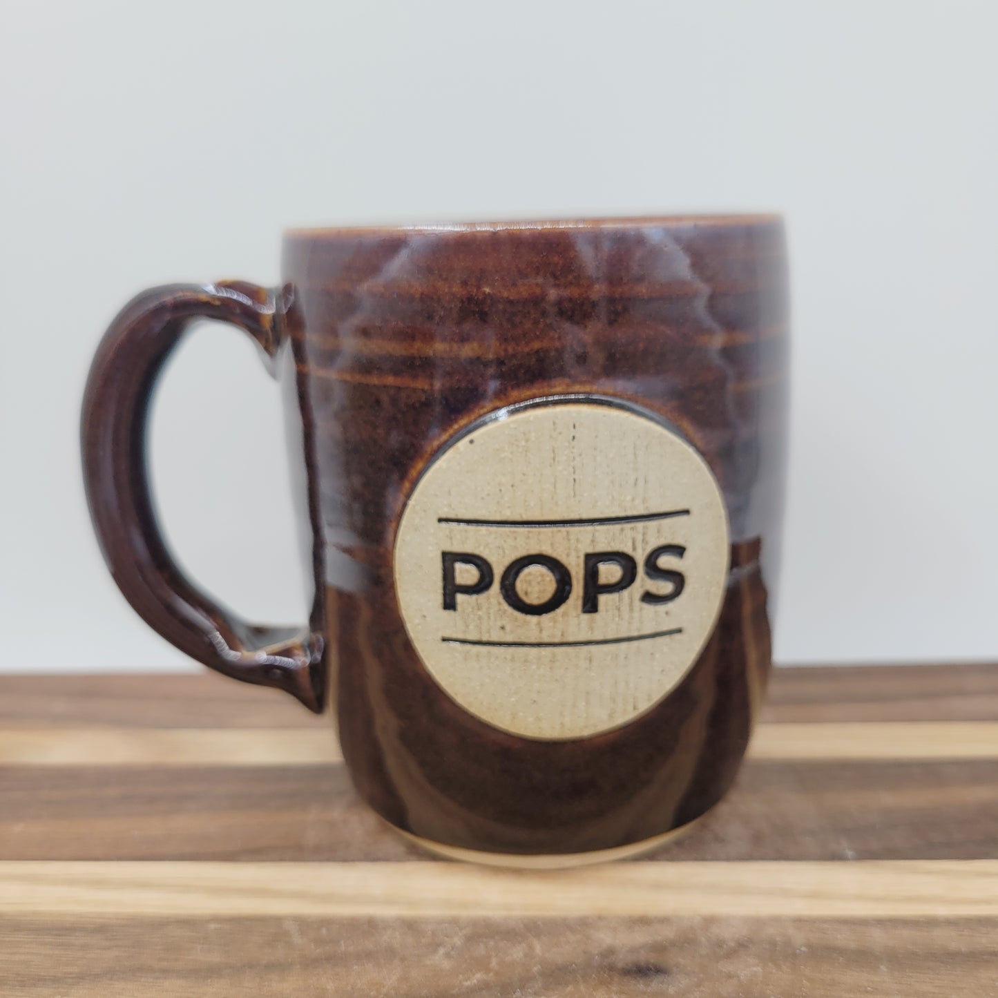Pops Mug | Handmade Stoneware Pottery Coffee Cup | Gifts for Grandparents