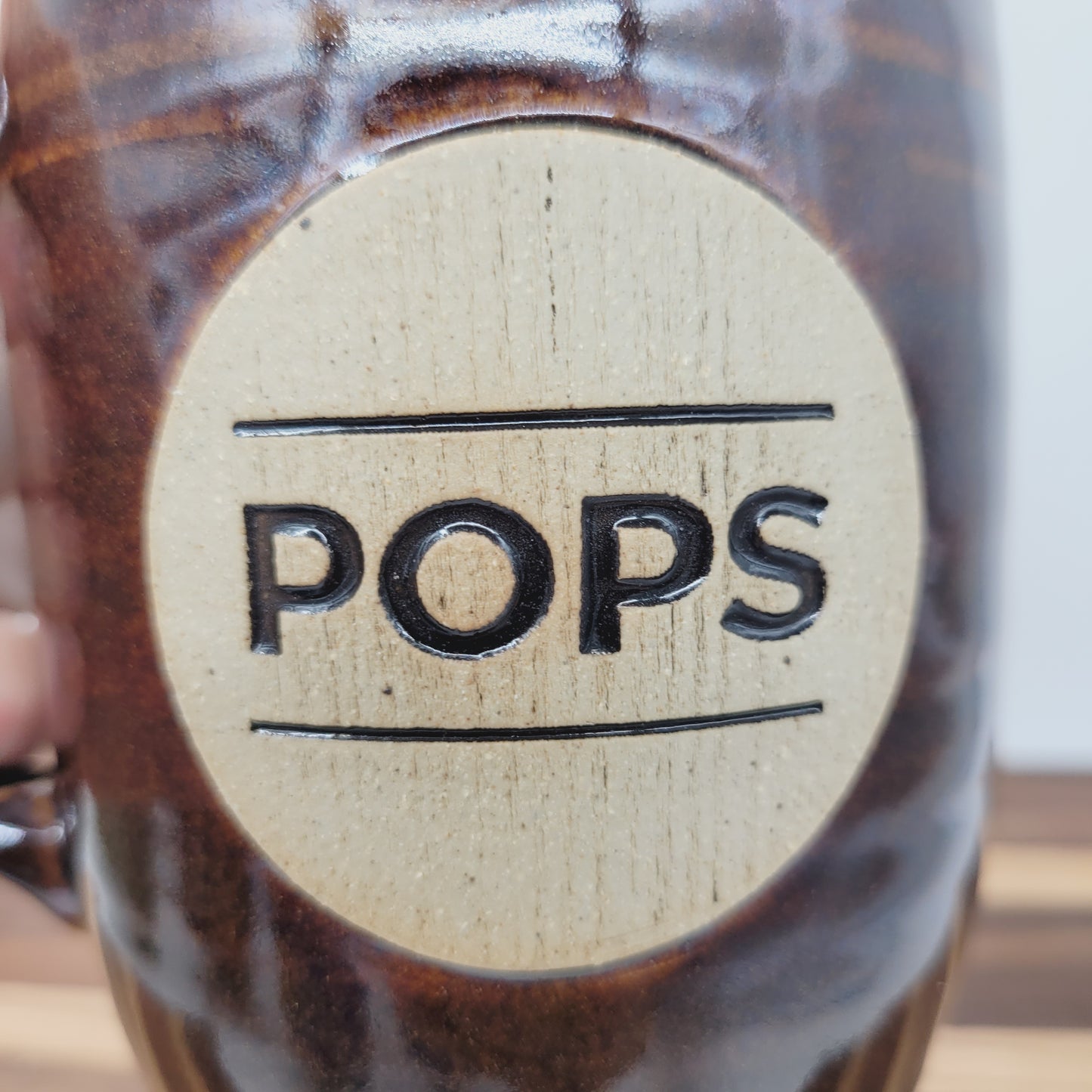 Pops Mug | Handmade Stoneware Pottery Coffee Cup | Gifts for Grandparents