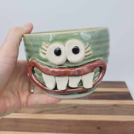 Woman's Snack Ice Cream Bowl | Handmade Stoneware Pottery Cereal Bowl | Gift for Mom Wife