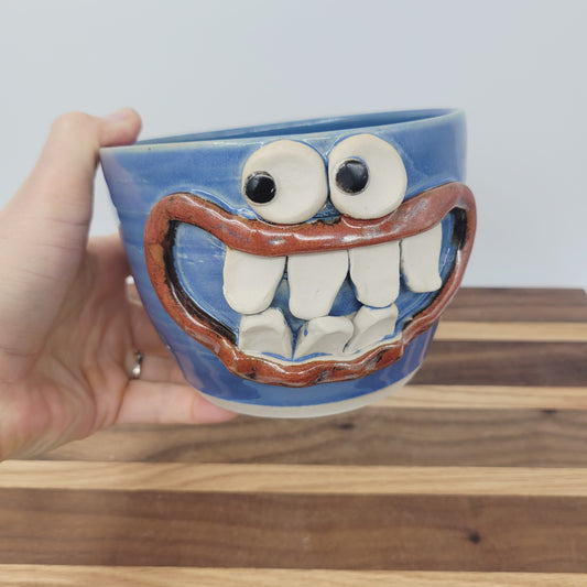 Ice Cream Bowl | Handmade Stoneware Pottery Cereal Snack Popcorn Bowl | Funny Gift for Men