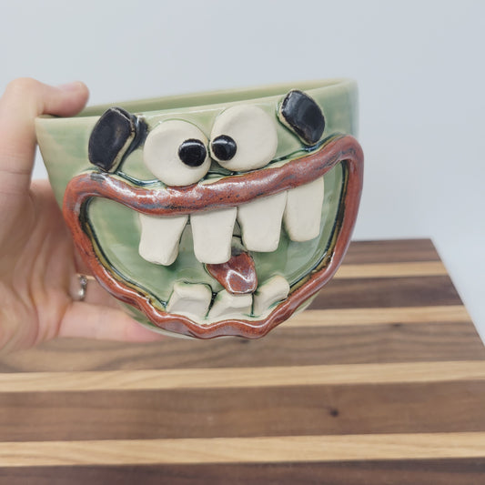 Funny Cereal Bowl | Handmade Stoneware Pottery Soup Bowl | Funny Gift for Breakfast Lover