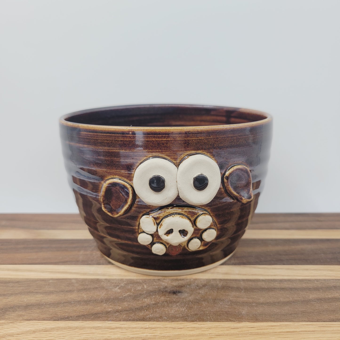 Dog Bowl | Puppy Face Cereal Bowl | Handmade Pottery | Vet Gifts