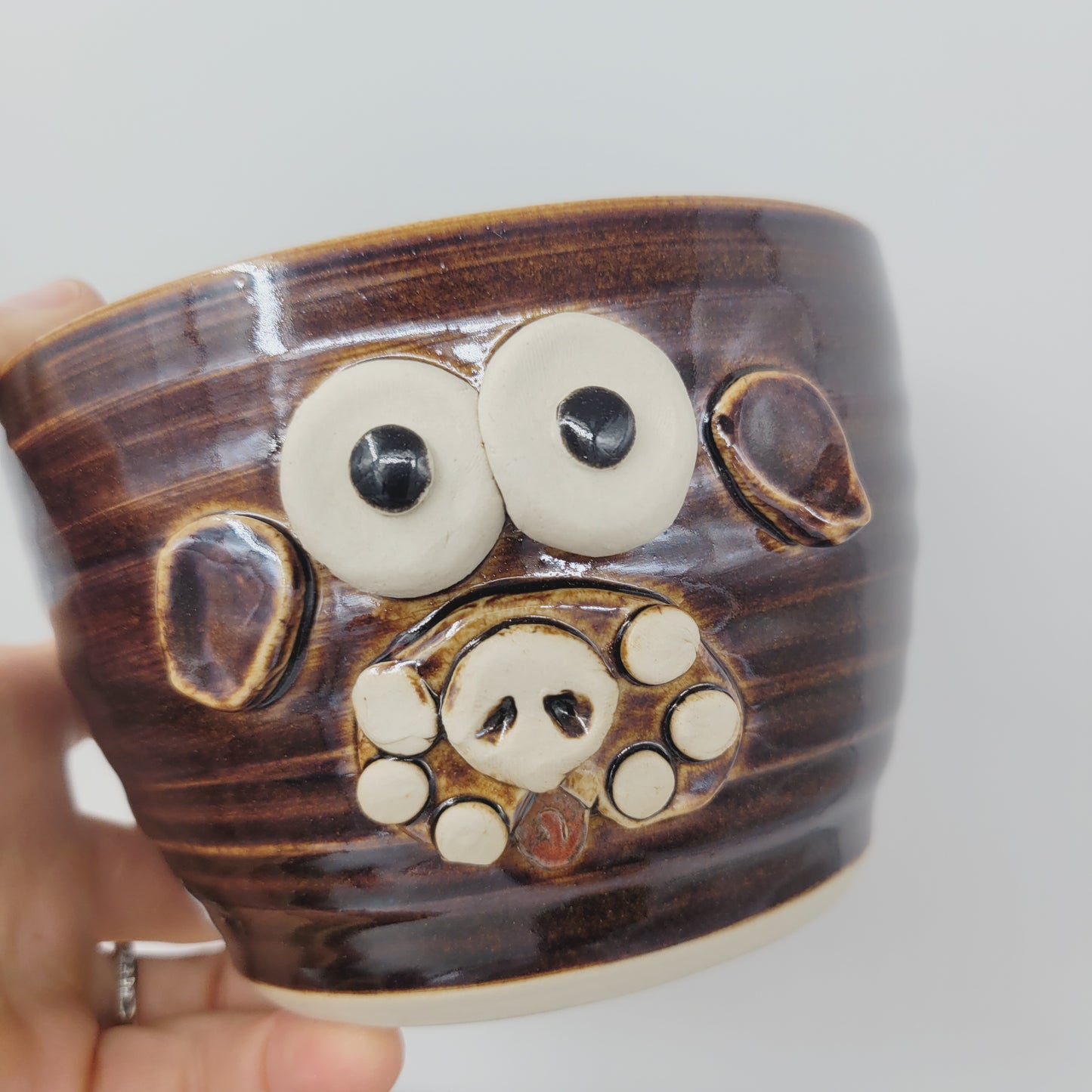 Dog Bowl | Puppy Face Cereal Bowl | Handmade Pottery | Vet Gifts